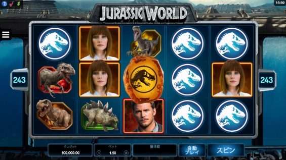 オンラインカジノスロット、ユーチューブ、『Jurassic World』